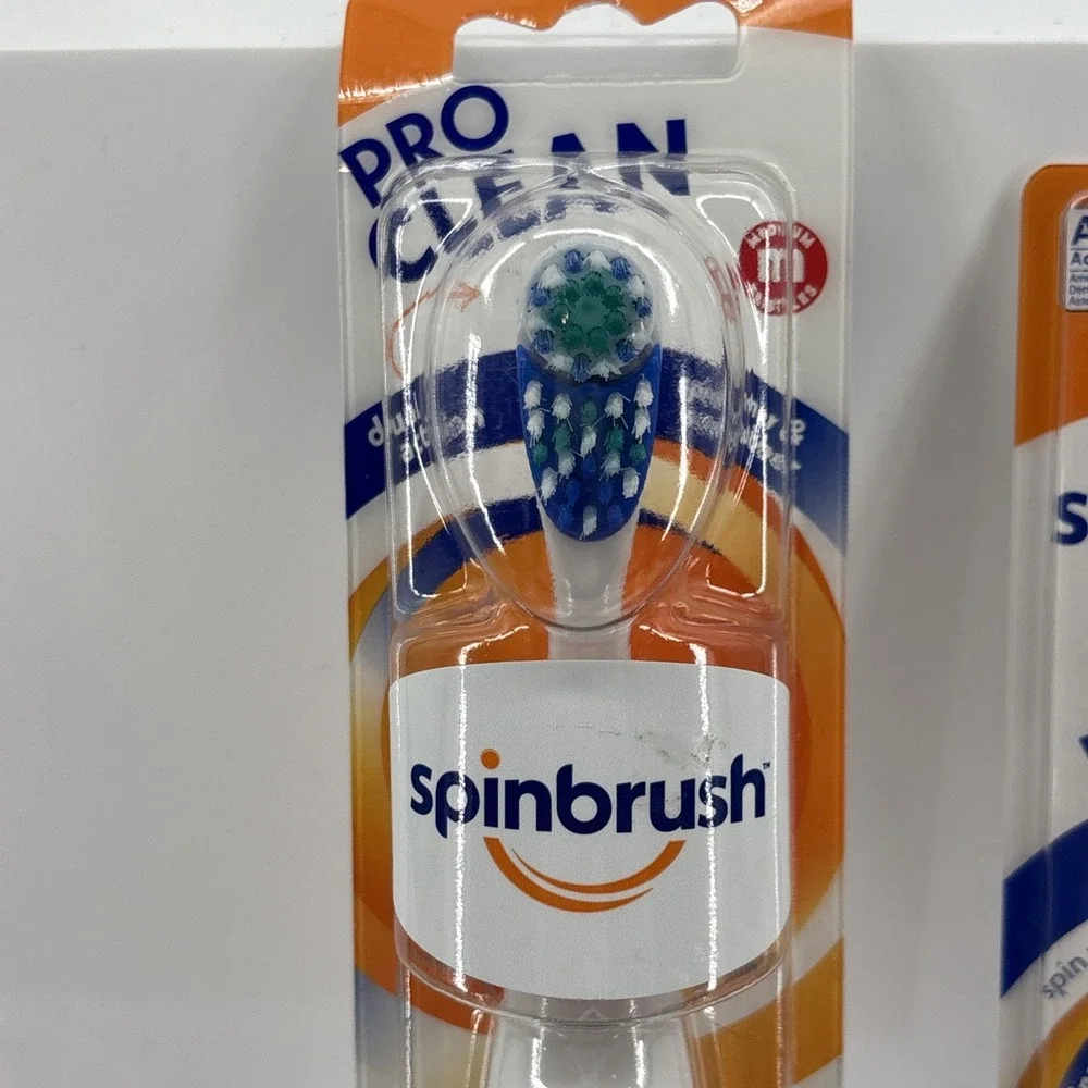 Spinbrush Pro Clean Powered Toothbrush + 2 Replacement Heads Lot New Sealed - Picture 2 of 9